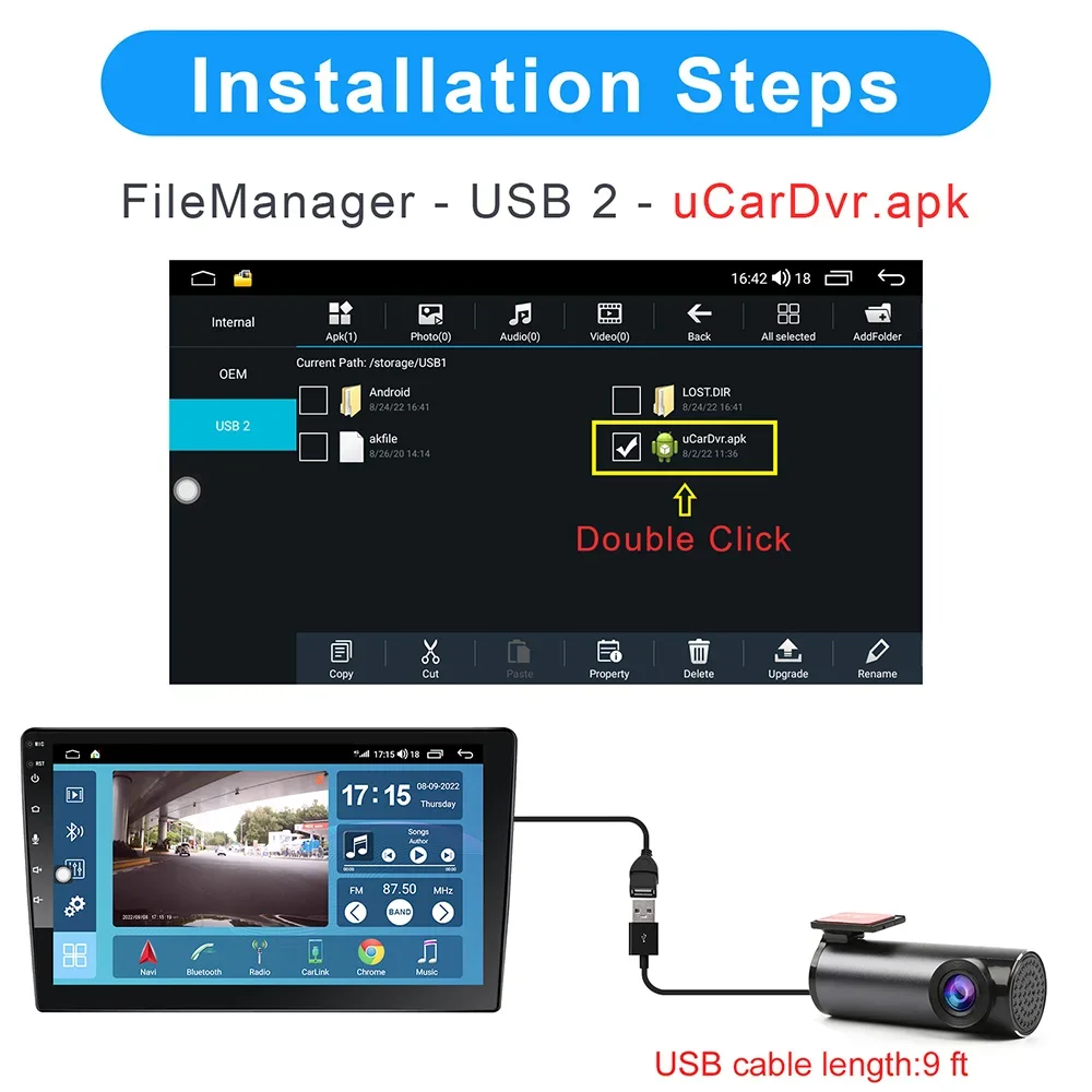 

1080P ADAS Car DVR Camera Front View Camera Waterproof HD Recorder Dash Cam For Autoradio AV Port TF Card