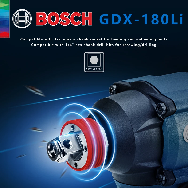 Original Bosch Electric Wrench GDX 180Li Electric Drill18V Impact