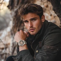 LONGLUX automatic mechanical watch outdoors simple luxury watches waterproof cheap wholesale skeleton leather mens watch gift 3