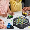 Chain chess rubber band triangle chess geometric chain chess game children's interactive brain teaser strategy game 4