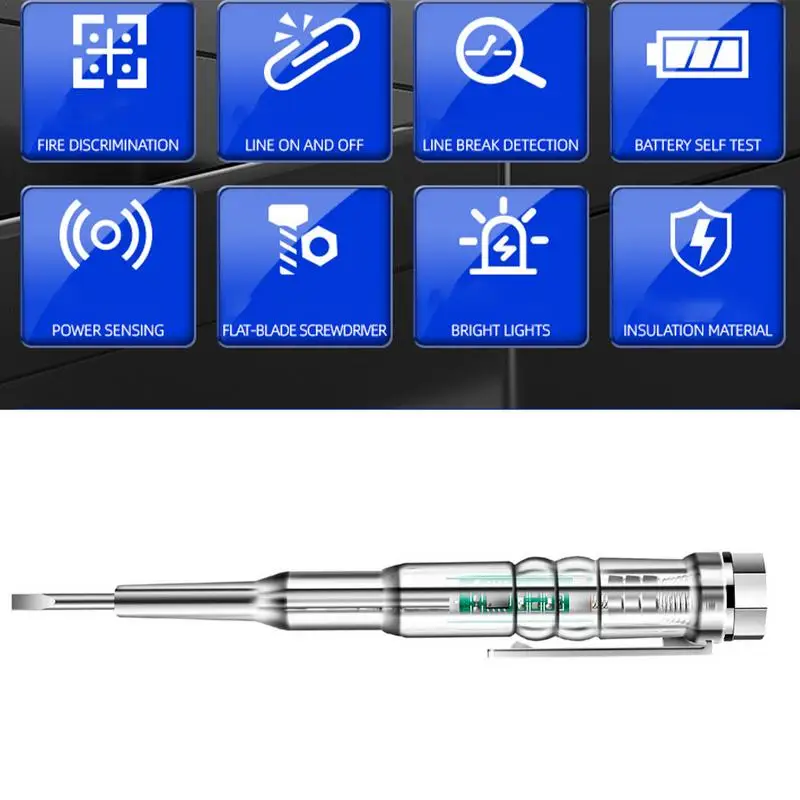 Voltage Tester Electrical Tester Pen-Type Multimeter Professional Multimeter Pen Adjustable Sensitivity Outlet Indicator