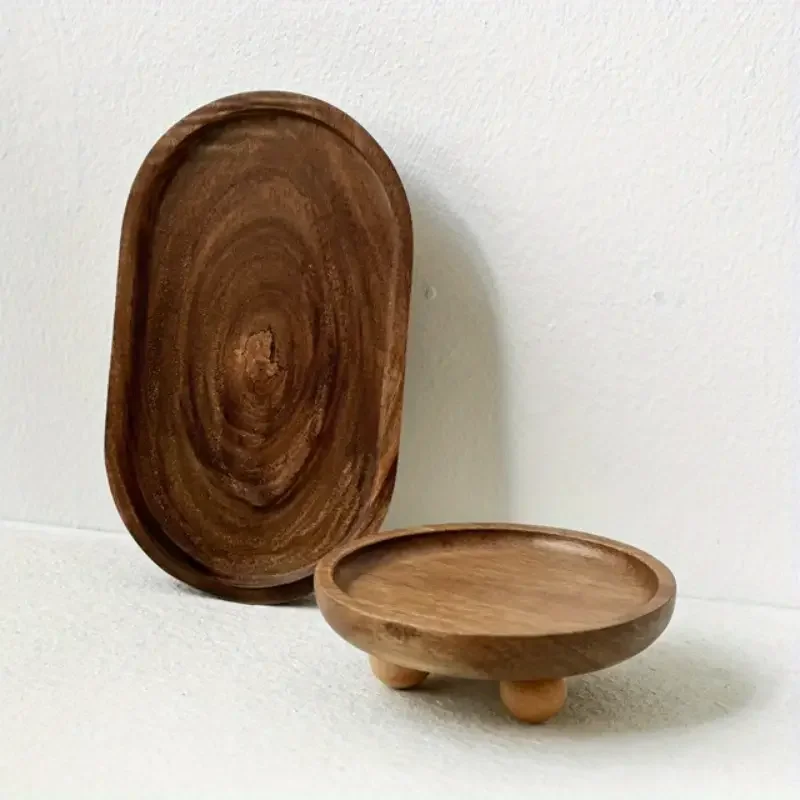 Elegant Wooden Pedestal Tray 3