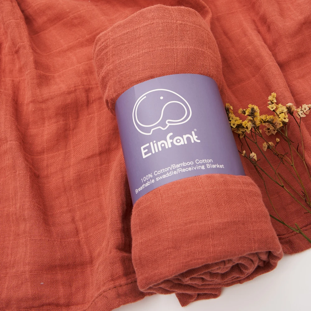 Luxurious Bamboo Cotton Muslin Swaddle Blanket Set - 4-Piece Collection