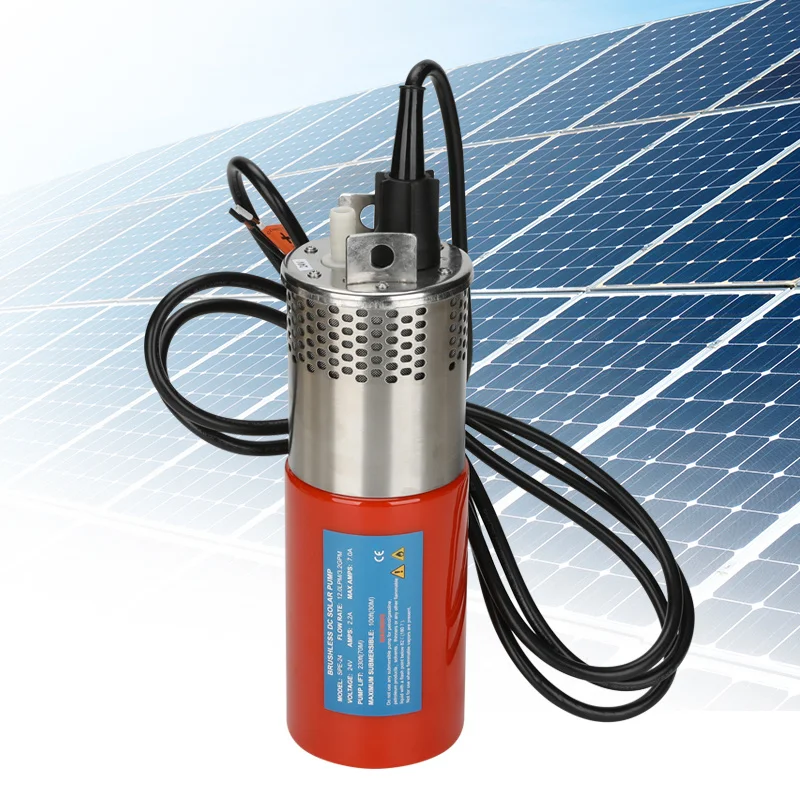 DC24V 120m Solar Powered Brushless Deep Well Submersible Water Pump Controller 