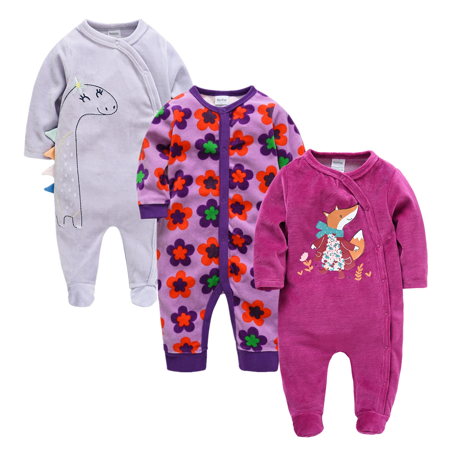 0-12M Baby Blanket Sleep Newborn Girls&Boys Velvet Winter Clothes of Long Sheeve 1/3Piece Infant Clothing Pajamas Overalls Cheap