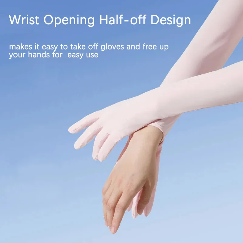 Car Summer Ice Silk Sun Protection Sleeves Women UV Protection Breathable Nylon Outdoor Cycling Driving Ice Sleeves Accessories