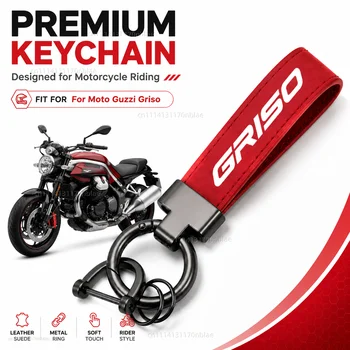 Portachiavi in pelle scamosciata di alta qualità per moto, adatto per Moto Guzzi Griso 2005-2018, accessorio per moto naked.
