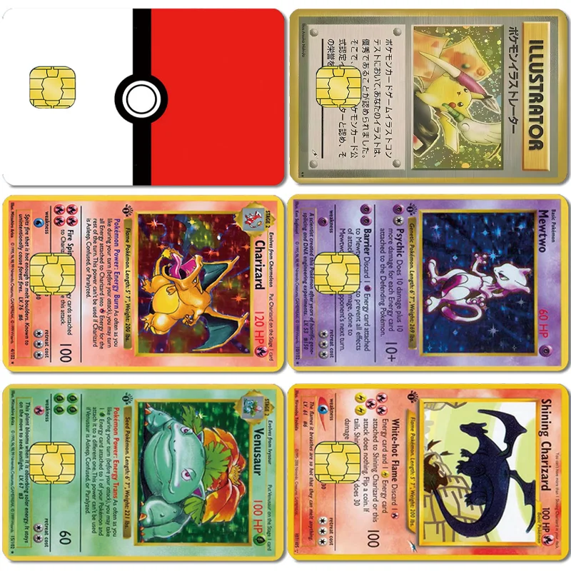 Anime Pokemon Hobby Pikachu Charizard Mewtwo Kreditkarte Smart