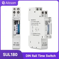 SUL180 DIN Rail Time Switch Mechanical Timer Switch 24 Hours Programmable Timer Control Time Switch 220VAC 16A 1