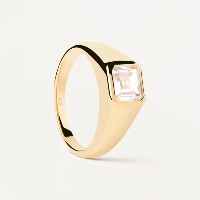 DPLAOPA 925 Sterling Silver Gold Thick Band Big CZ Zircon Size Ring Women Luxury Fine Jewelry 2023 Fine Jewelry Crystal - Image 11