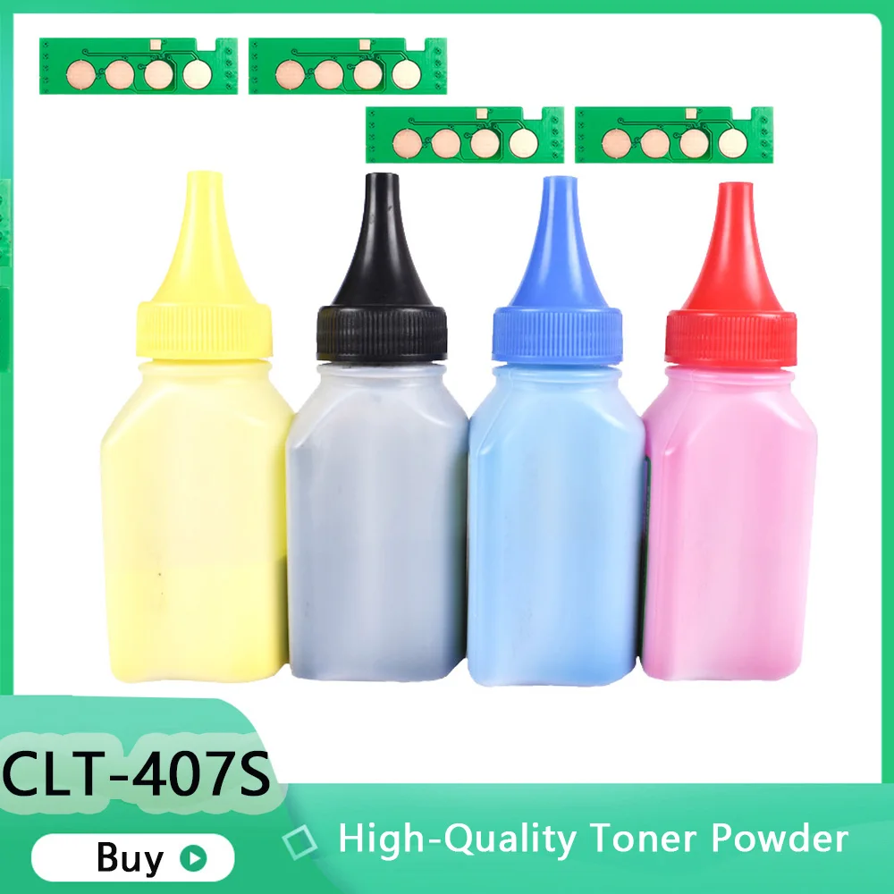 Toner + Chip Clt 407S Clt-407 Clt-K407S Per Samsung Clp-320 Clp-325 Clp-326 Clx-3180 Clx-3185 Ricarica Cartuccia Di Toner In Polvere