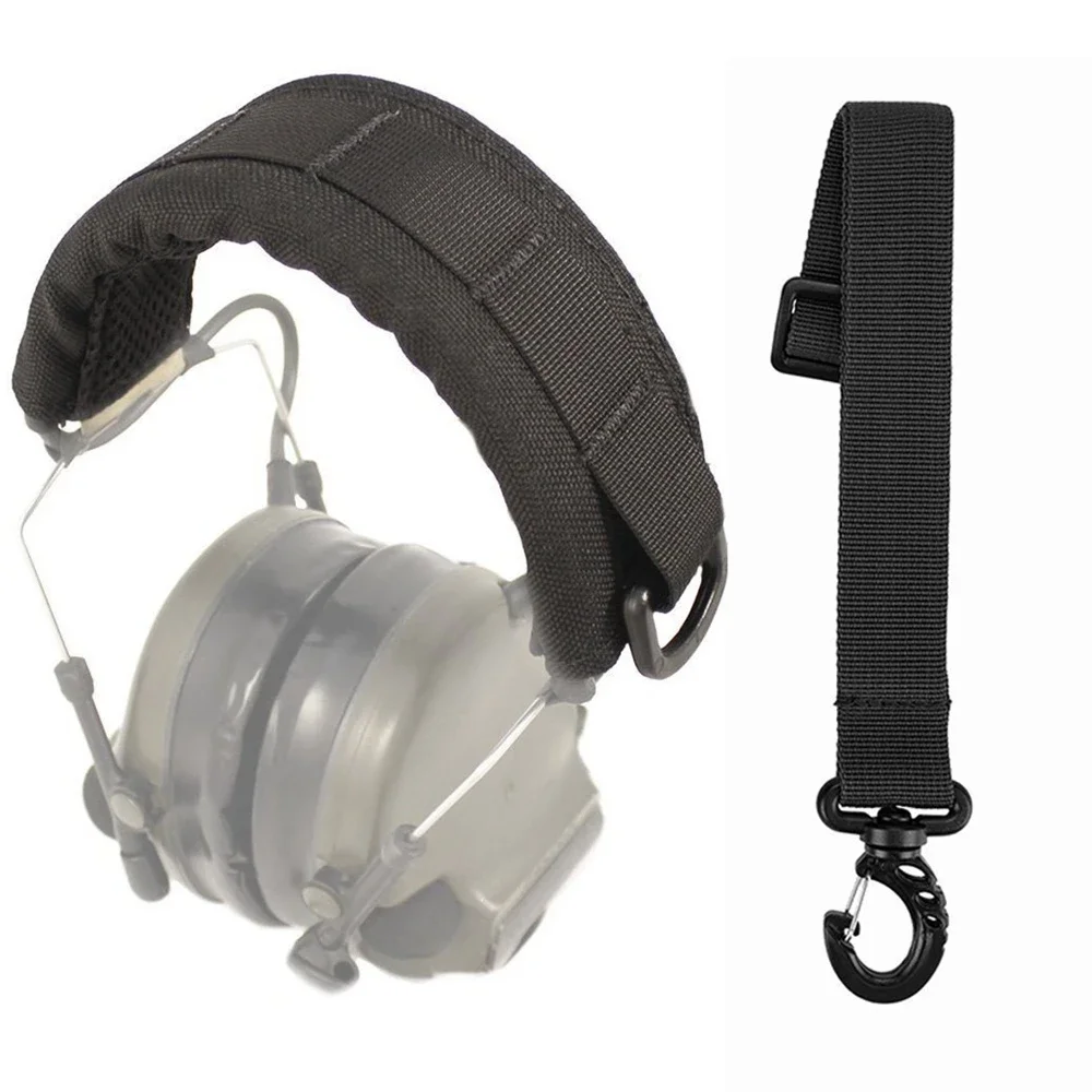 Molle Modular Headset Cover Headband Tactical Earphone Microphone Protection Case Hunting Earmuff Headphone Stand Strap