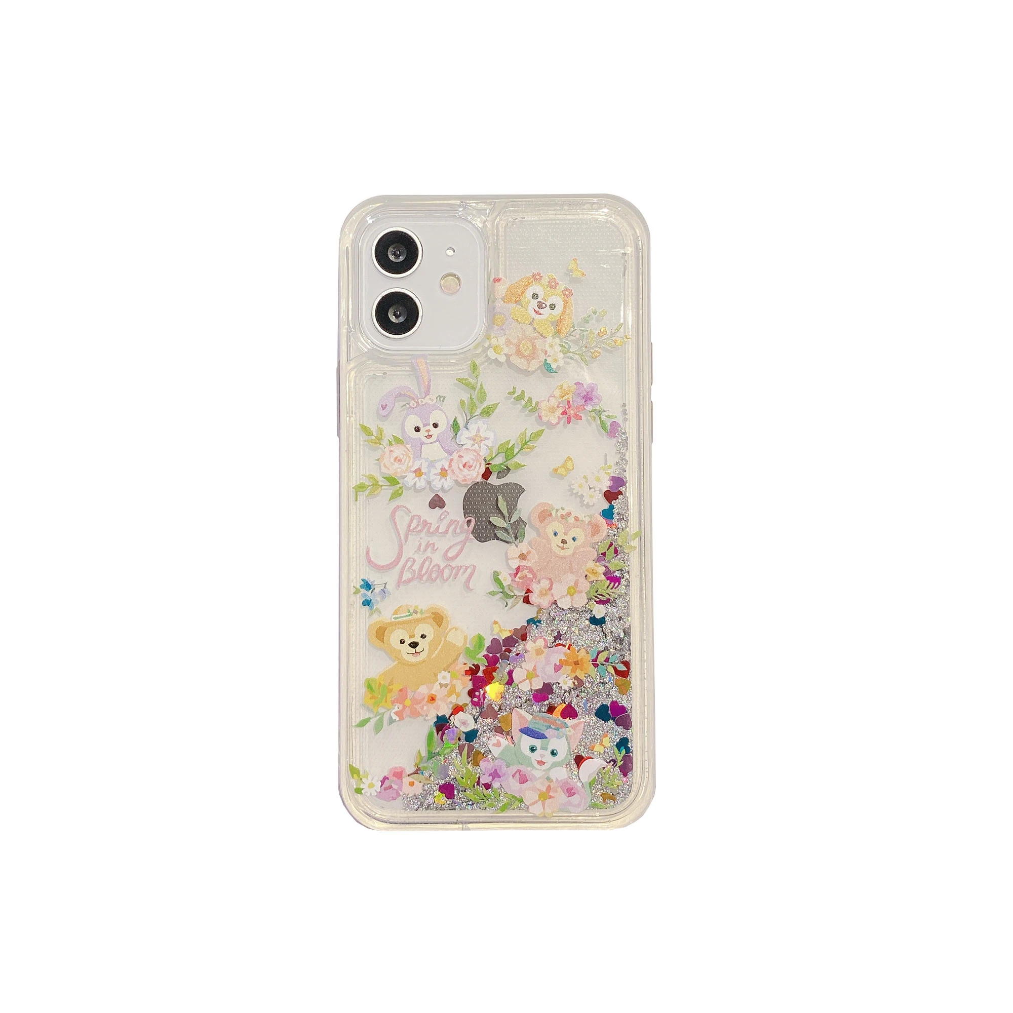 Disney Mickey Minnie Stitch Quicksand Glitter Phone Cases