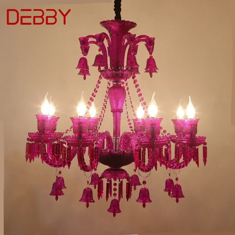 

DEBBY Luxurious Style Crystal Pendant Lamp European Candle Lamp Art Living Room Restaurant Bedroom Villa Chandelier