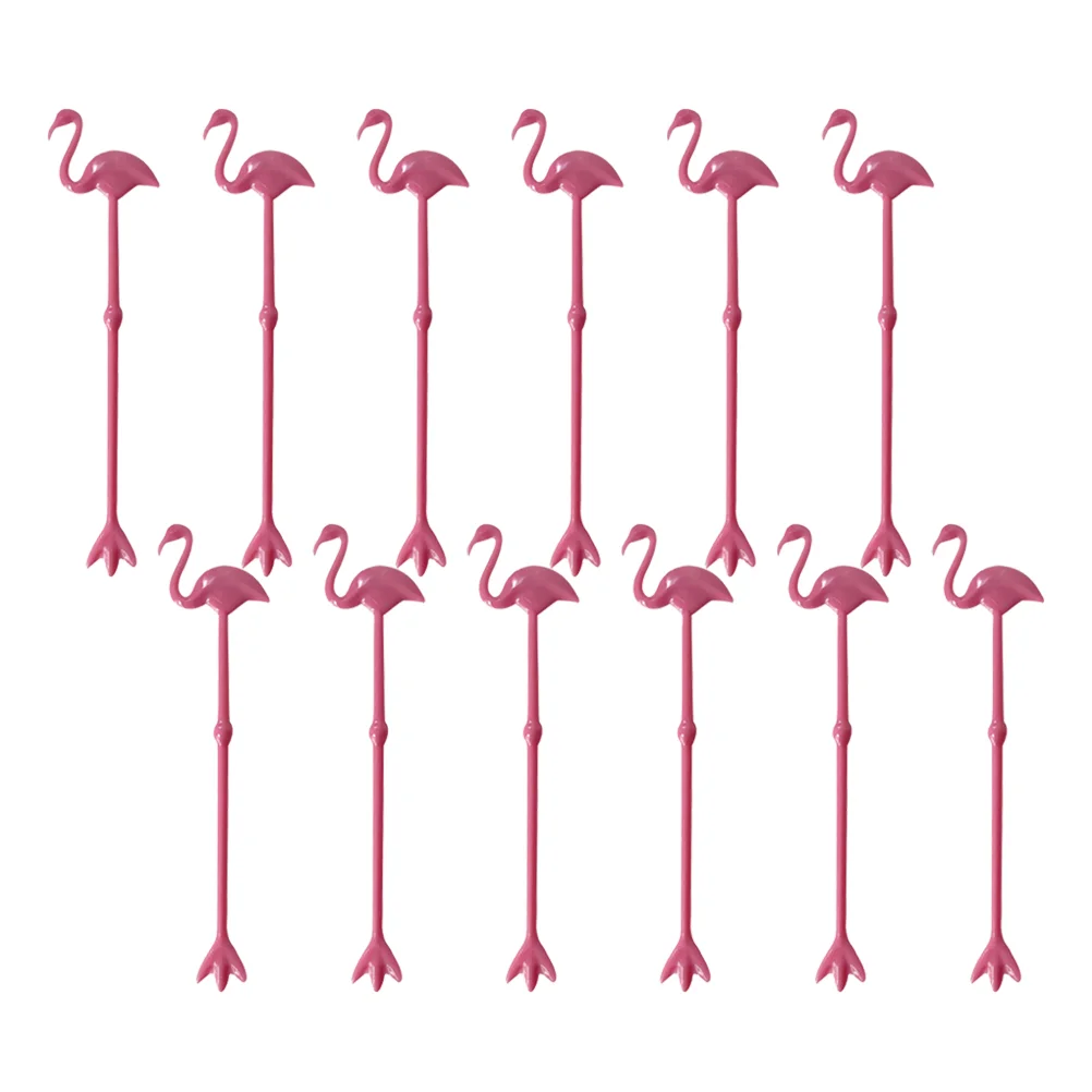 

Valiclud Beverage Stirrers Flamingo Drink Coffee Sticks Stirring Rod Reusable Hawaiian Party Supplies Pink
