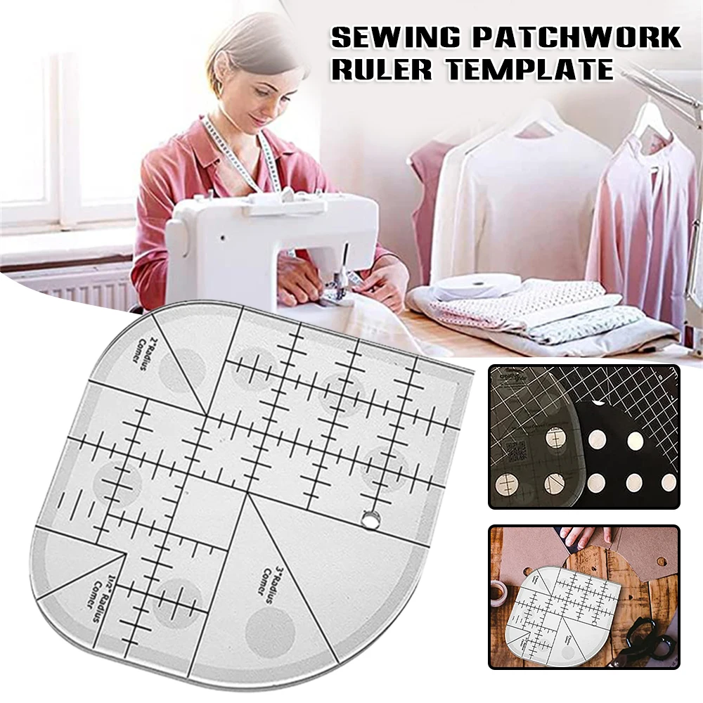 Curved Corner Cutter Ruler Acrylic Diy Crafts Patchwork Sewing Template