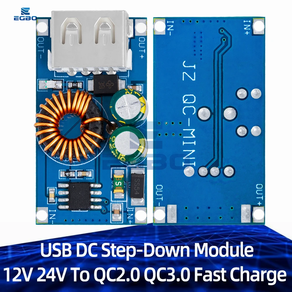 1~10 Stück USB DC Step-Down Modul 12V 24V QC2.0 QC3.0 Schnellladung Handy-Ladeplatte für Schnellladegerät