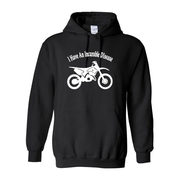 

Winter Hoodies Men 2022 Dirt bike (I have an Incurable Disease) funny Hooded Warm Sweatshirts Male Thicken Tracksuit Jacket