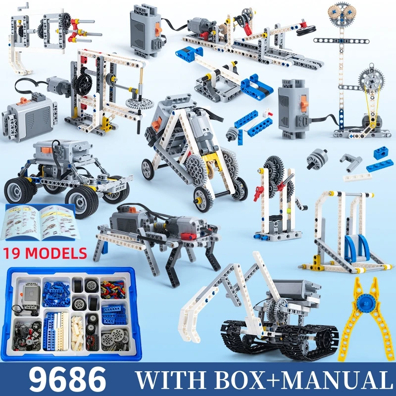 STEM 9686 Technical Parts Multi Technology Programming Educational Students Learn DIY Building Blocks Brick Power Kid Toy Gift 1