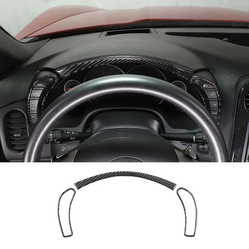

For Chevrolet Corvette C6 2005-2013 Soft Carbon Fiber Car Dashboard Speedometer Cover Trim Sticker Car Accessories Interior