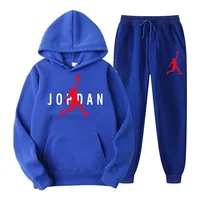 En's automne et hiver nouvelle marque ensemble imprimé, chemise à capuche + pantalon ensemble deux pièces, vêtements de sport décontractés à la mode 5