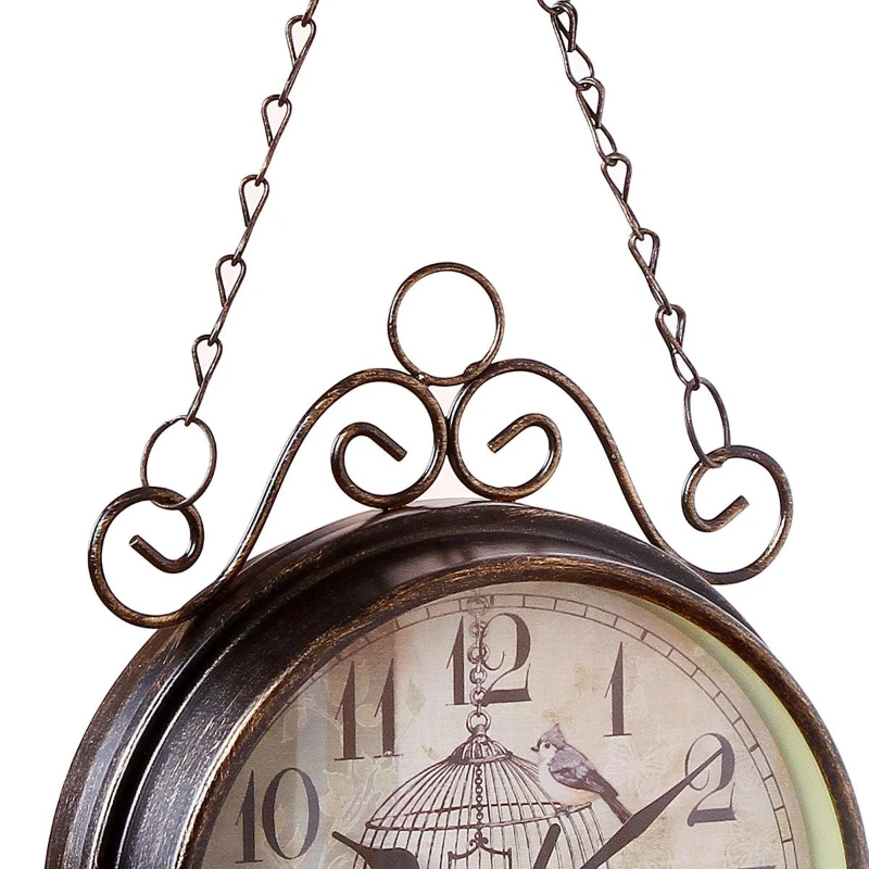 Antique Double-Sided Outdoor Garden Wall Clock 4
