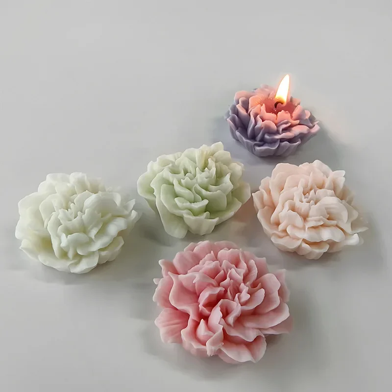 Description Picture 3 of itemBeauty Carnation Aromatherapy Candle Flower Silicone Mold Candle Making Kit DIY 3D Flower Gypsum Expansion Stone Molde