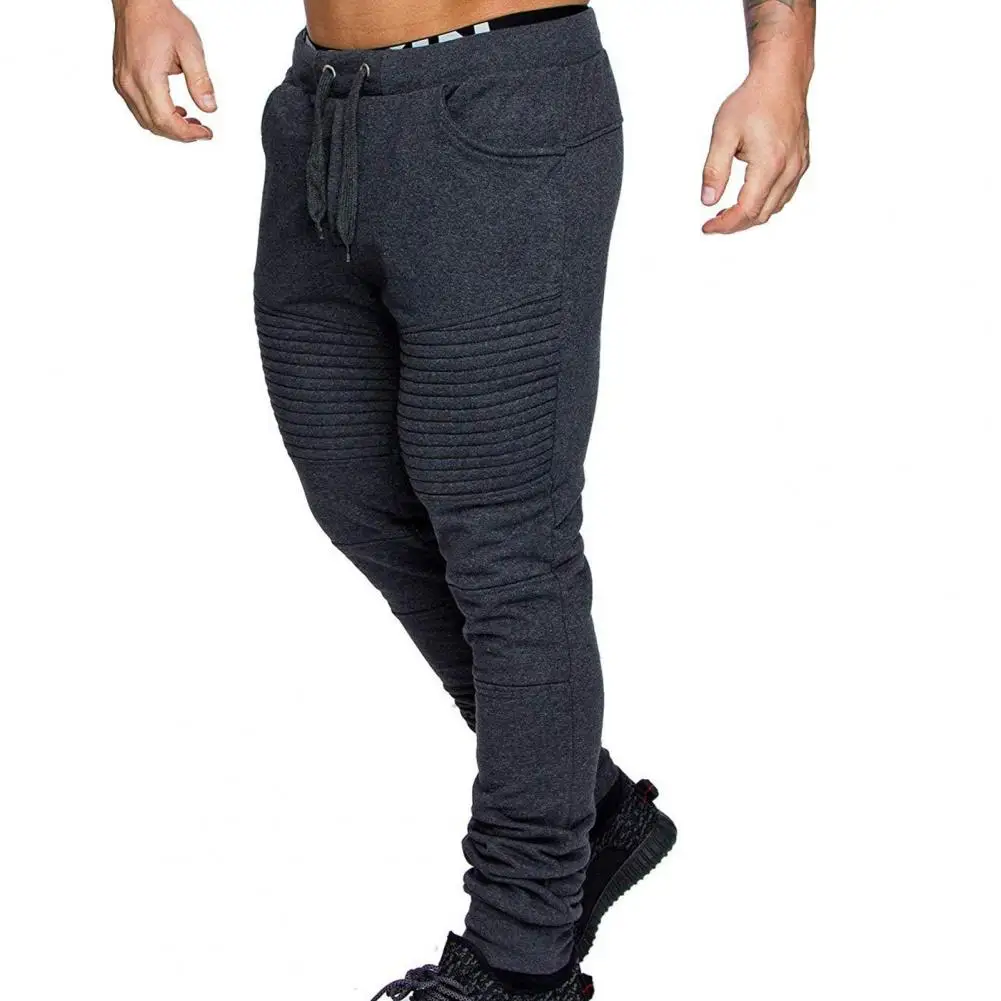 Men Sweatpants Camouflage Print Elastic Waist Drawstring Spring Pants for Daily Wear
