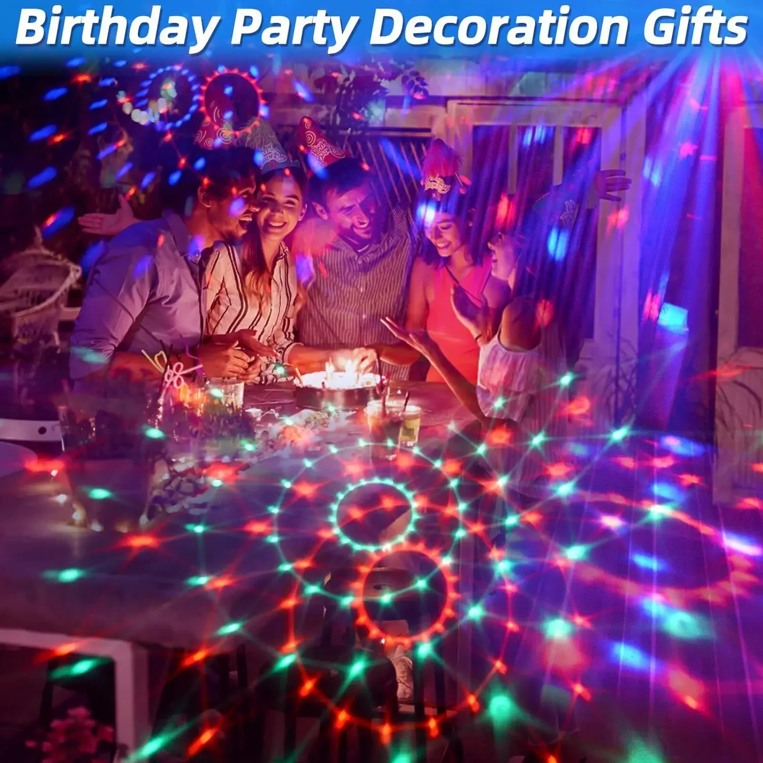 Disco Ball Light Disco Light LED Stage Light Mini LED Stage Light 1-4Pcs Alternating Flashing Light Stage Lamp with Remote Control EU for Home Room Parties Birthday Wedding Bar