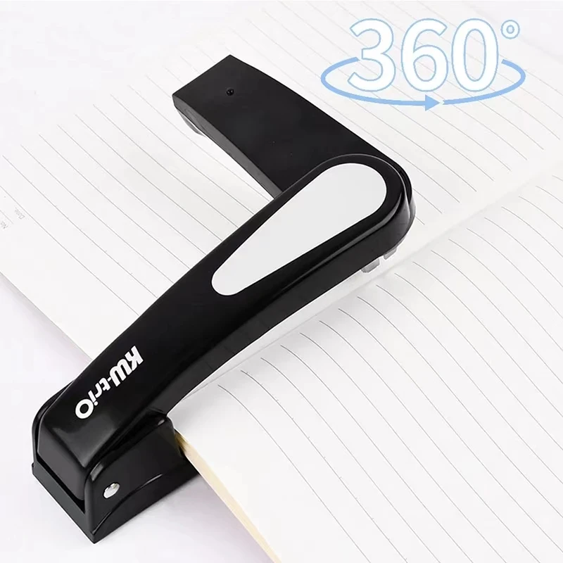360도 회전 헤비 듀티 스테이플러 24/6 스테이플 사용 간편한 롱 스테이플러 학교용 종이 스테이플러 사무실 제본 용품