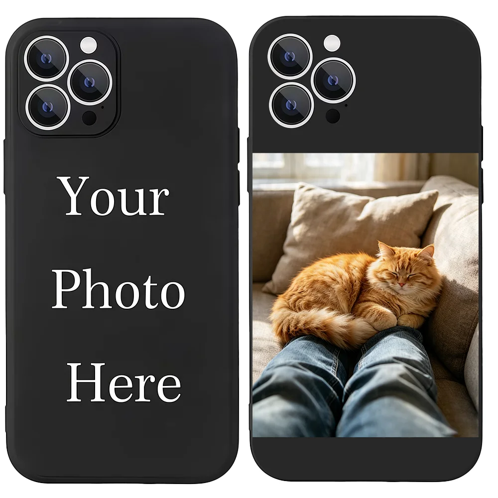 Personalized Anti-Fall Silicone Phone Case - Customizable Photo Design