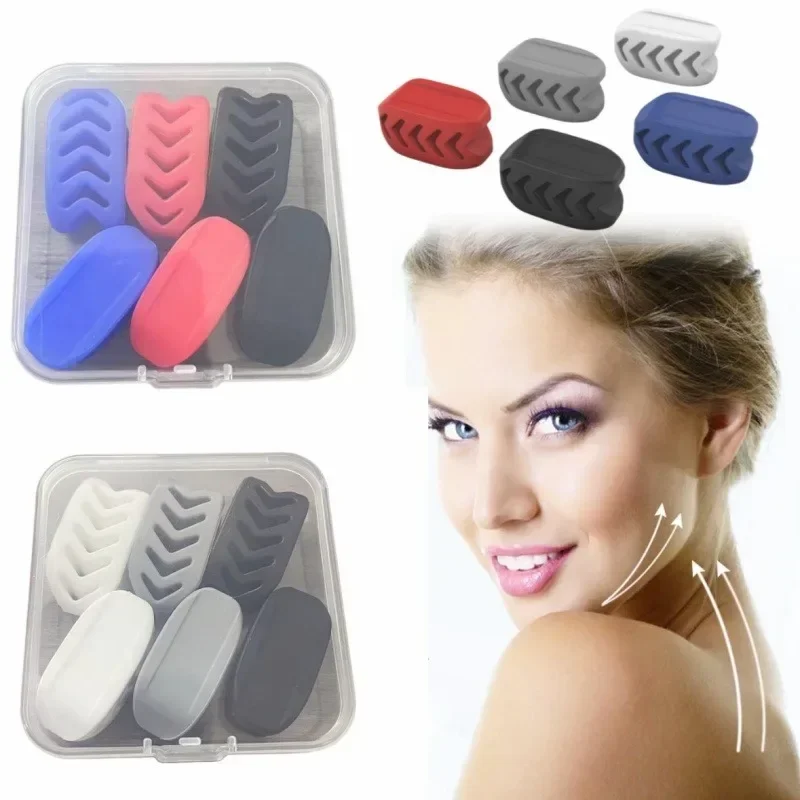 6PCS Silicone Jaw Exerciser Facial Toner Jaw Line Fitness Ball Neck Toning Equipment Facial Beauty Tool Double Chin Exerciser
