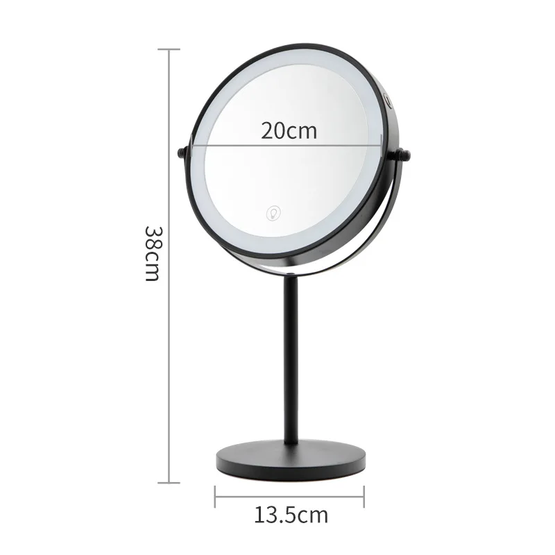 아름다운 화장 습관을 더욱 화사하게: 밝기 조절, 회전 및 메모리 기능을 갖춘 LED 화장 거울 - 단색 조명을 갖춘 USB 화장 거울