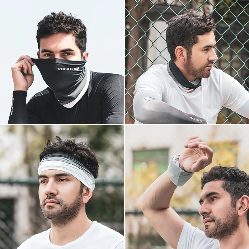 ROCKBROS Summer Face Scarf Neck UV Protection Bike Mask Ice Silk Cycling Headwear Cycling Mask Outdoor Sports Breathable Bandana Bandana Scarf Hiking Scarves Sun Protection Mask Bandana Neck Warmer Hiking Scarf Sun Protection Scarf
