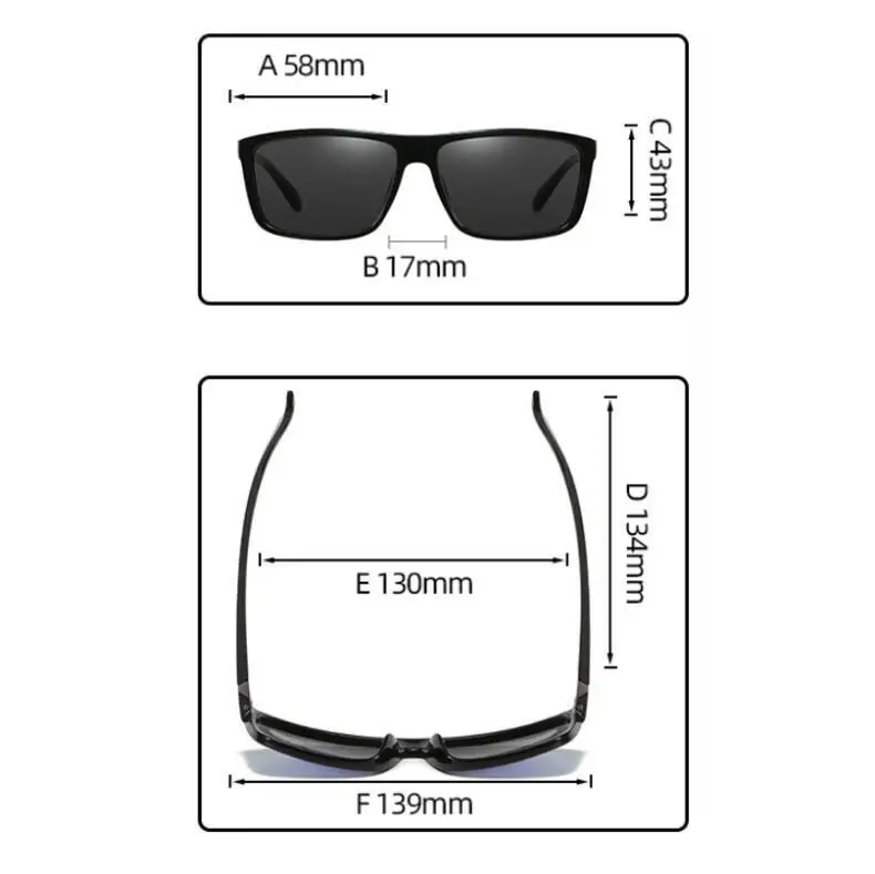 Men Myopia Glasses Square Frame - Prescription Sunglasses With UV Protection