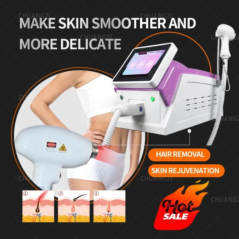 2024 Professional Diode Laser Freezing Painless Hair Removal Machine 755nm 808nm 1064nm Best Painless Hair Removal Purple 200mw 808nm ir laser diode 5 6mm to18 infrared ld for producing 532nm green lasers