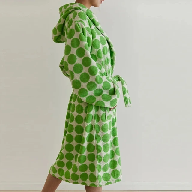 green Polka dots