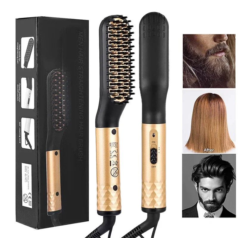 Hair Straightener Professional Comb Brush Beard Multifunctional Styling Tools Fast Heating