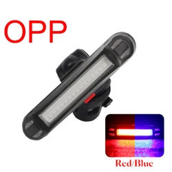 High-Visibility USB Rechargeable Bike Rear Light for Enhanced Safety and Easy Installation (11034-Red-Blue)