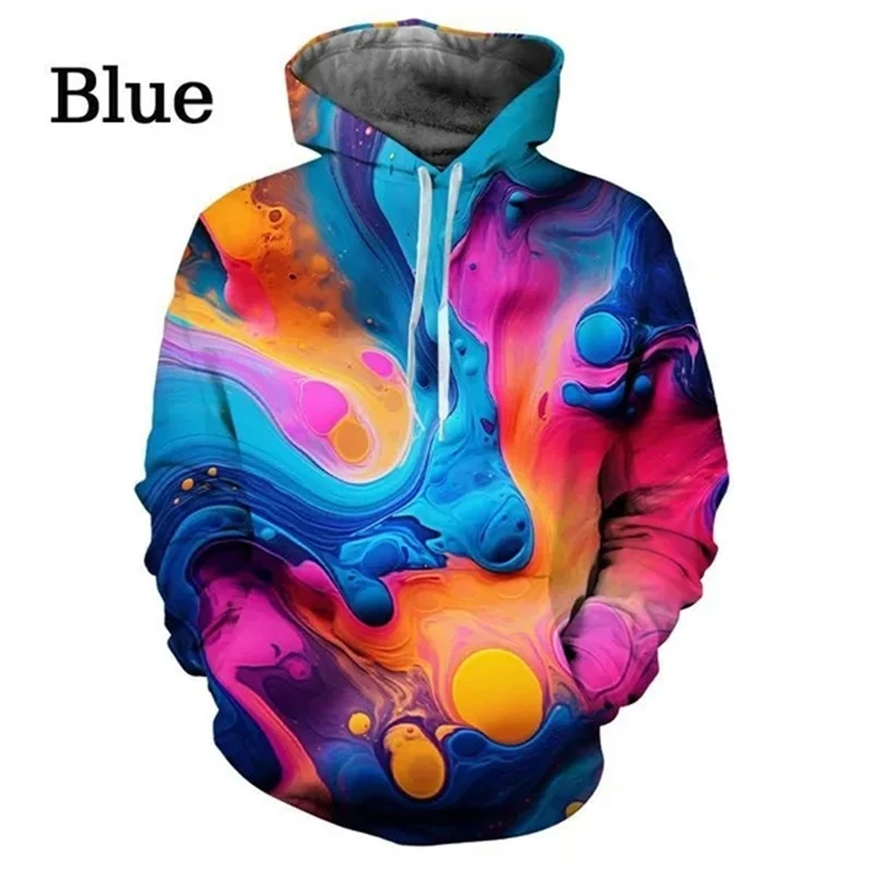 

Colorful Personalized Tie-dye Splash Pattern 3D Printed Graffiti Art Hoodie Street Sports Hip-hop Pullover Sweatshirts Hooded