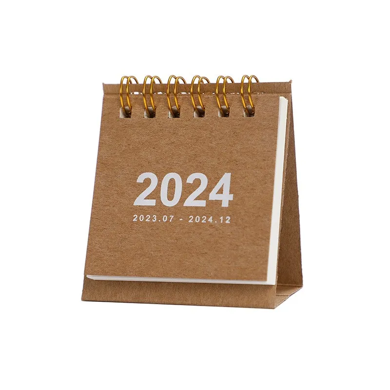 2023 2024 미니 책상 달력, 탁상용 스탠딩 플립 달력, 일일 일정 계획 정리