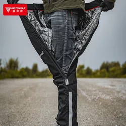MOTOWOLF Motorcycle riding electric heating quick release pants windproof and warm winter detachable CE protective equipment