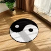 VIKAMA Taiji Yin Yang Round Carpet Non-Slip Living Room Bedroom Yoga Mat Scandinavian Style Zen Study Universal Home Decoration