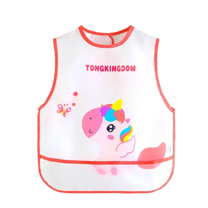 Baby Apron Summer Thin Breathable Waterproof Child Feeding Smock Eating Clothes Infant Protector Outerwear Mealtime Bib