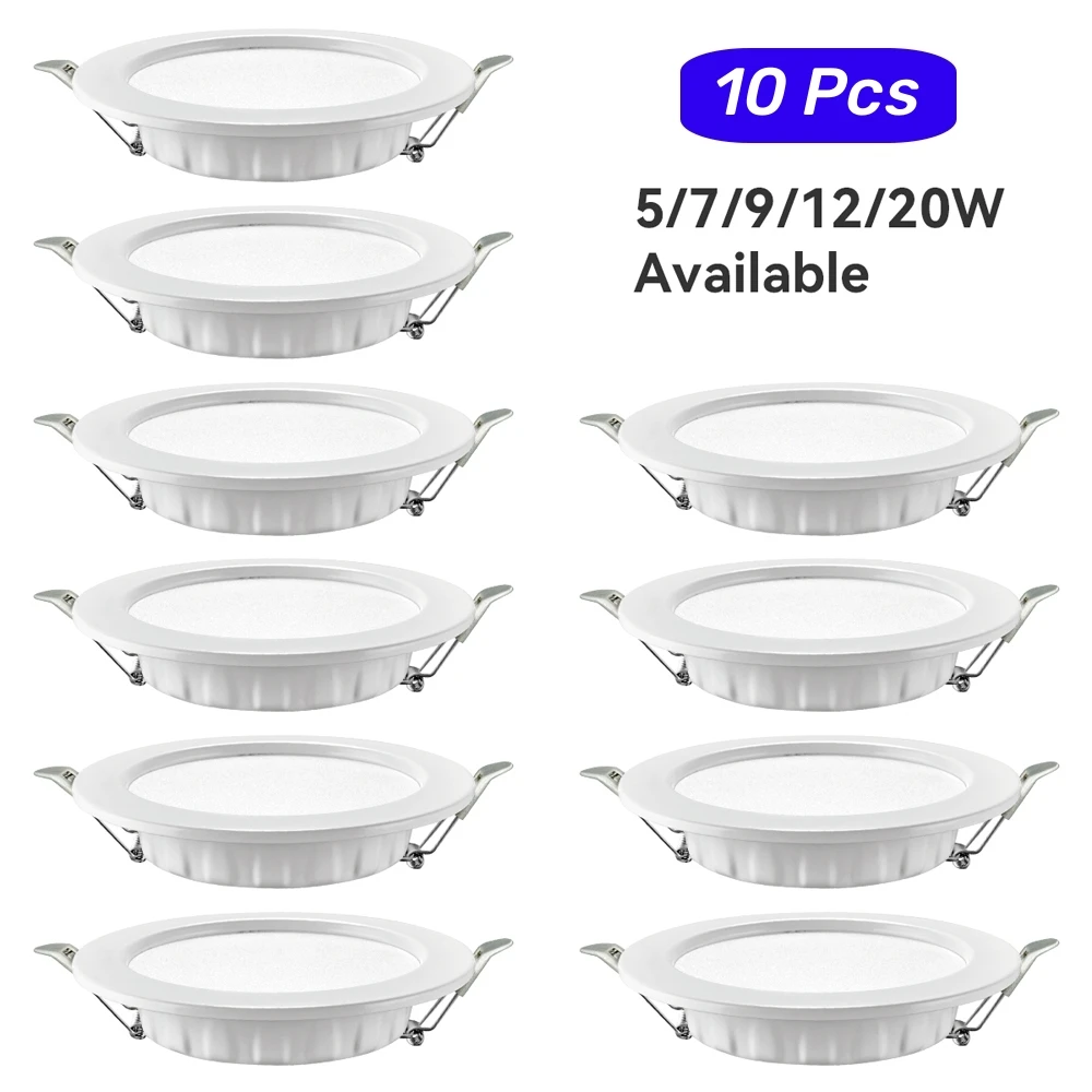 10PCS LED 통 최근 천장 조명 5W 7W 9W 12W 20W AC220V 차가운 흰색 스포트라이트 LED 조명 부엌 거실