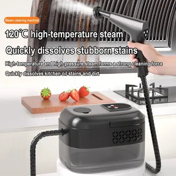 Pulitore a Vapore ad Alta Pressione e Alta Temperatura da 1500W con Telecomando Multifunzionale per Cappa da Cucina e Auto