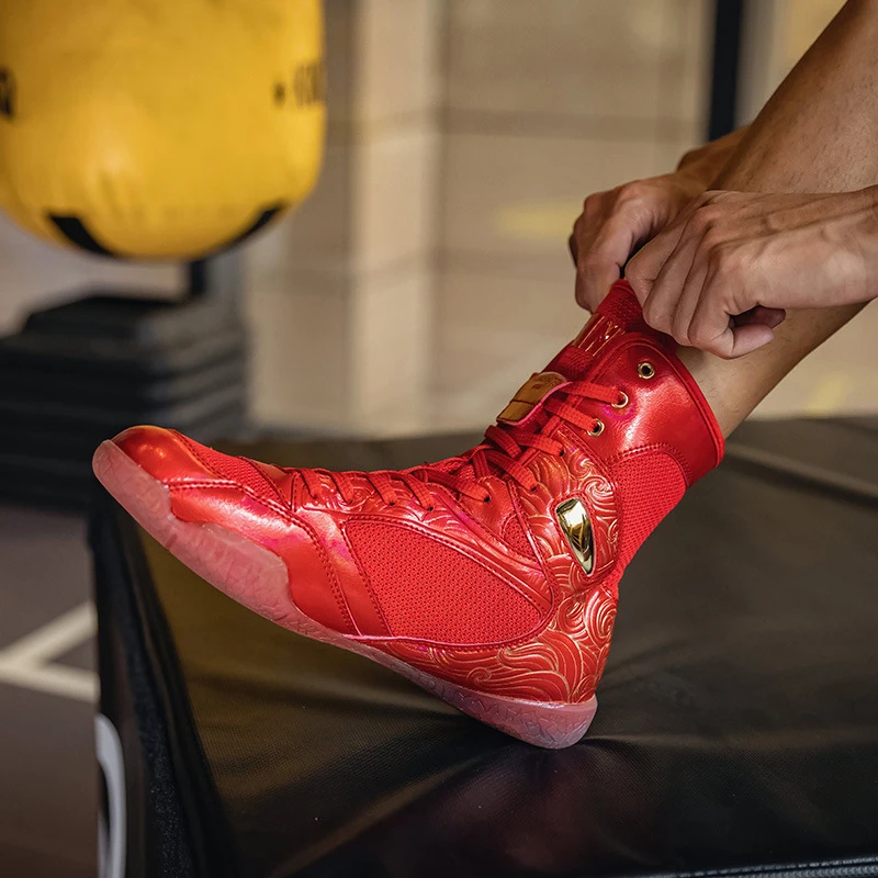 カイメイト-メンズボクシングブーツ,トレーニング用レスリングシューズ