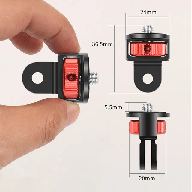 Adaptateur de trépied à vis de 1/4 pouces, support de montage rotatif à 360 degrés pour Go Pro 13 12 11 10 9 Insta 360 X5 X4 DJI OSMO 360, accessoires de caméra 4