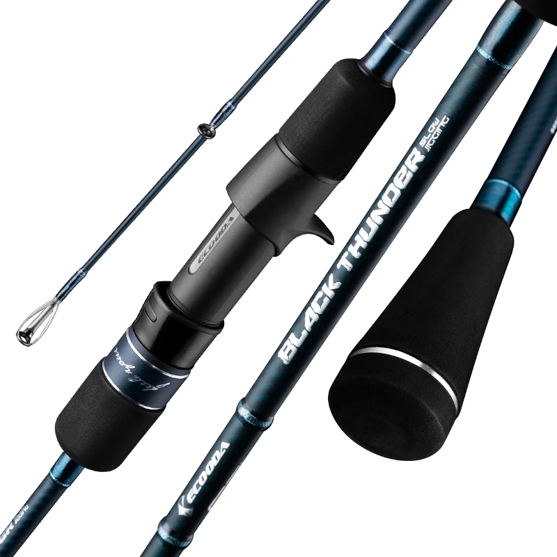 

ECOODA Black Thunder Slow Jigging Rod 1.91m 1.5 Sections 40-400 Lure Wt. 15kg Drag Power Full FUJI Parts Saltwater Seabass Rods