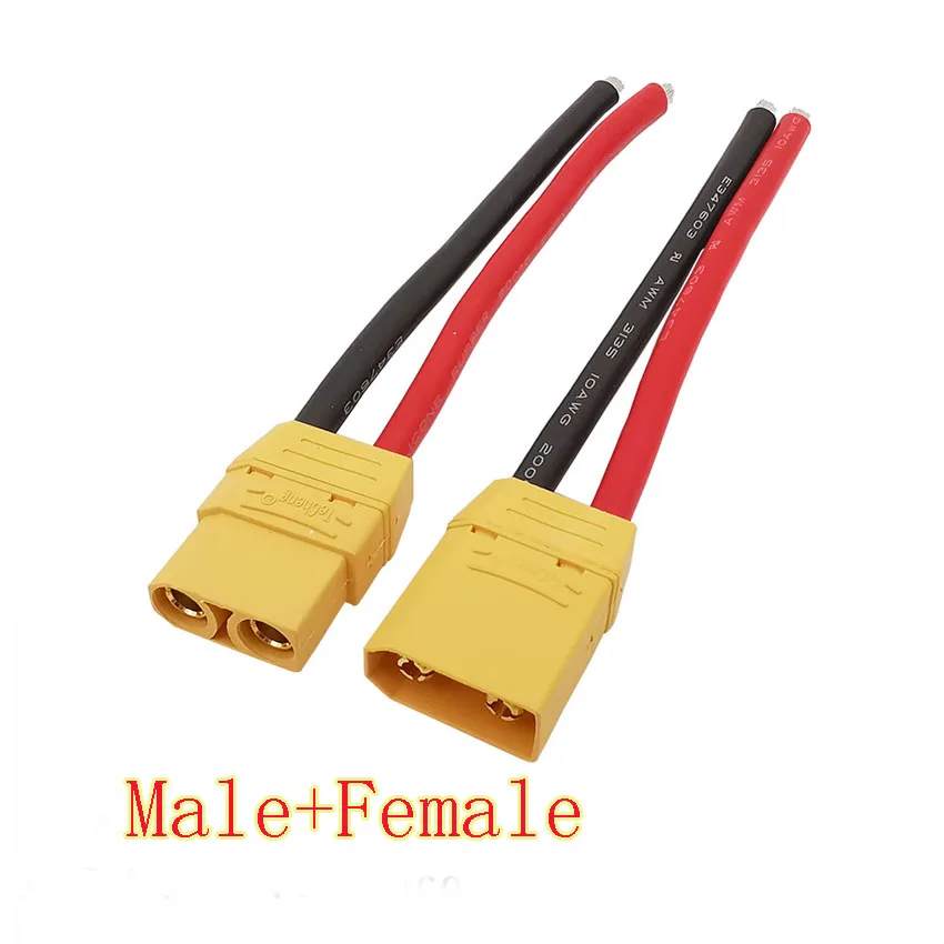 XT90S Anti-Spark Buchse Zu XT90 Stecker Verlängerungskabel Kabel Führen Silikondraht 10AWG Für